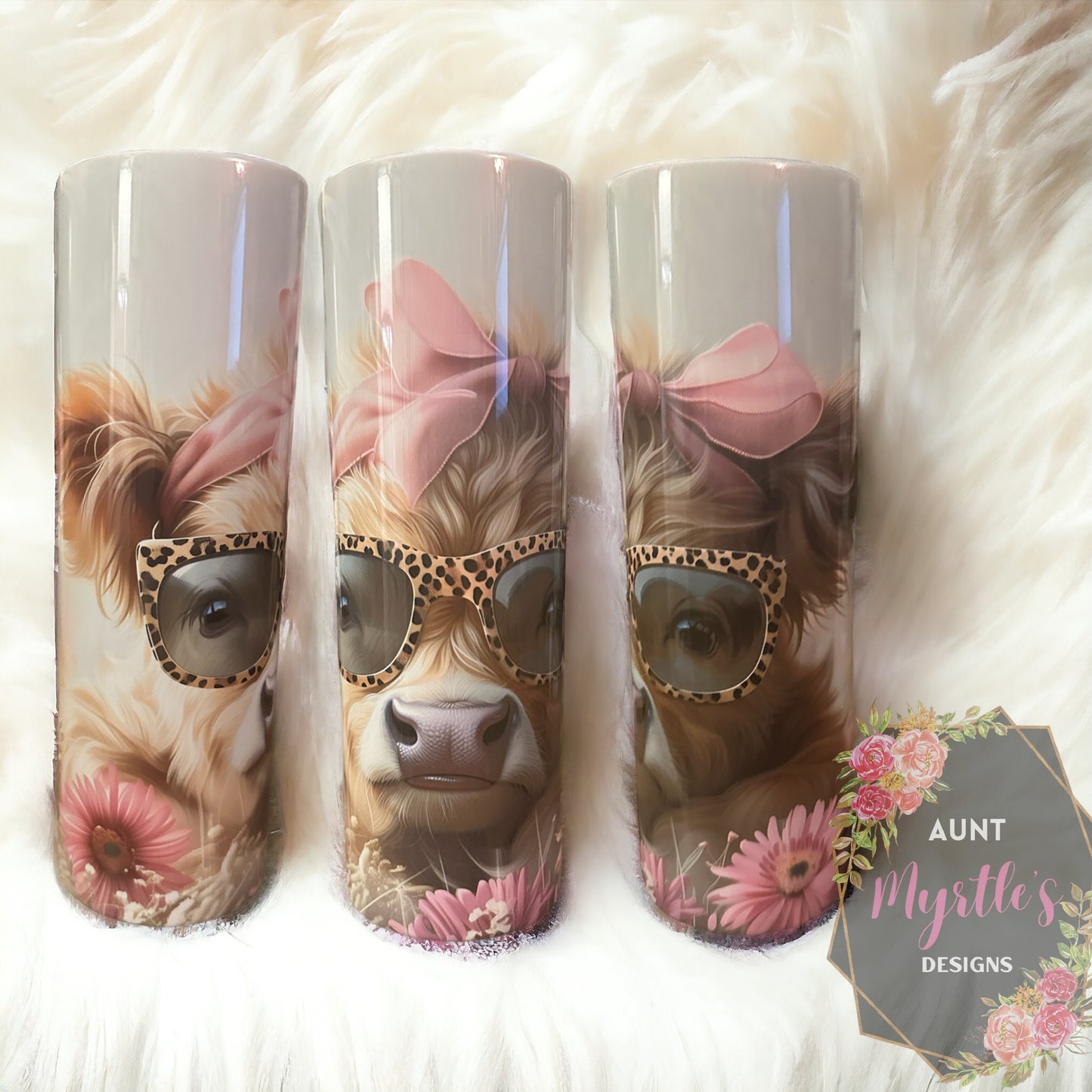 RTS 00514 - Chic highland - 30oz skinny tumbler