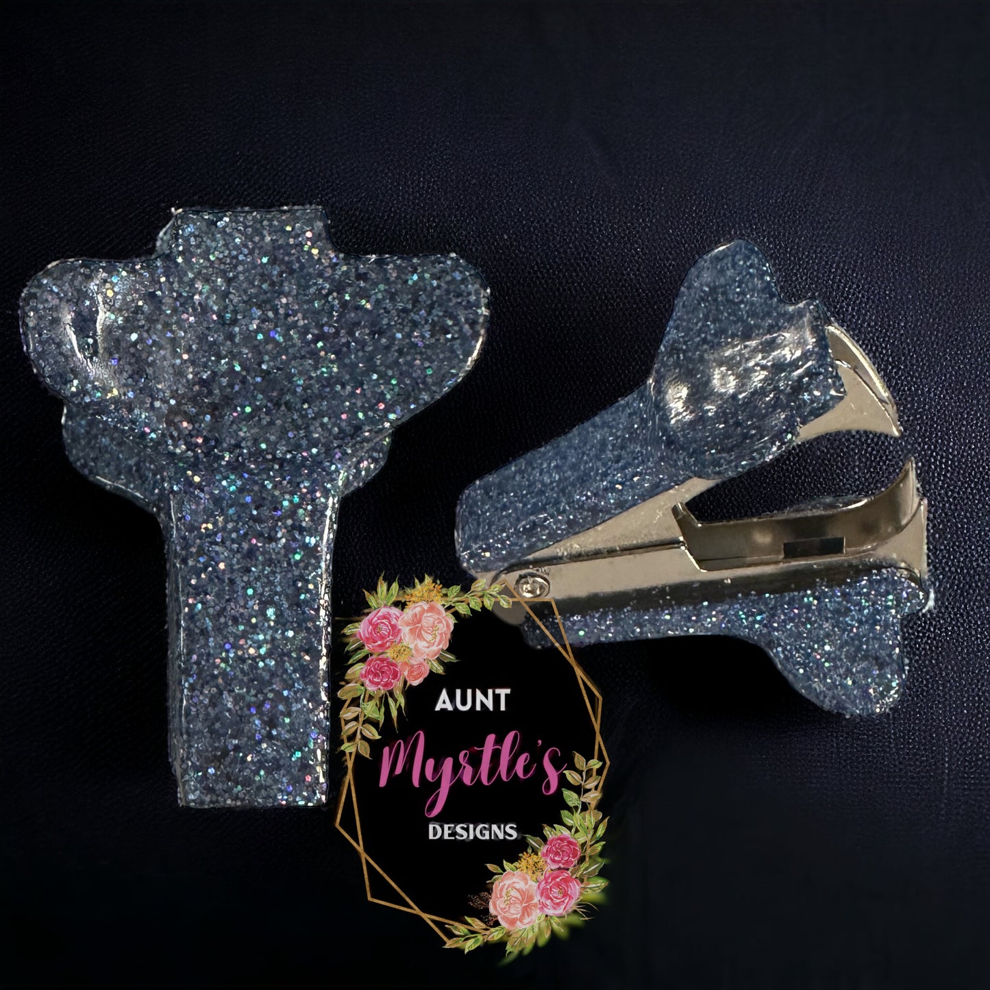 Glittered Staple Remover - Blue