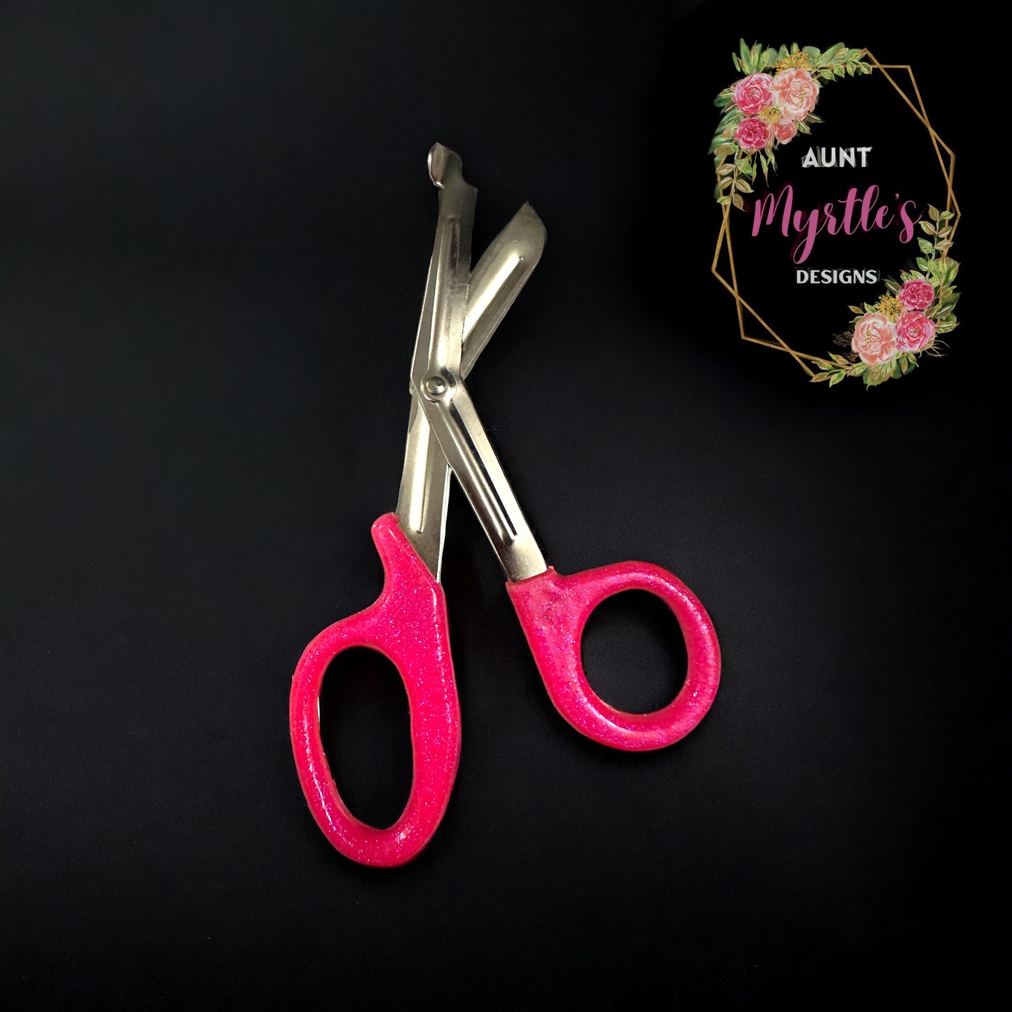 Glittered Bandage Scissors - Pink