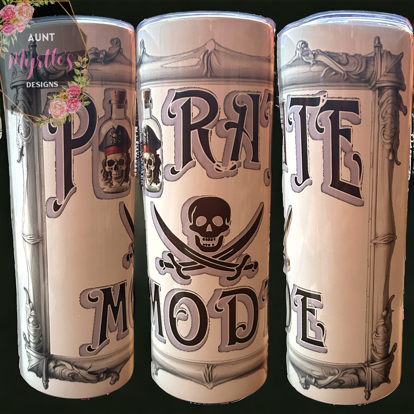 RTS 00702 - Pirate Mode - 20oz skinny tumbler