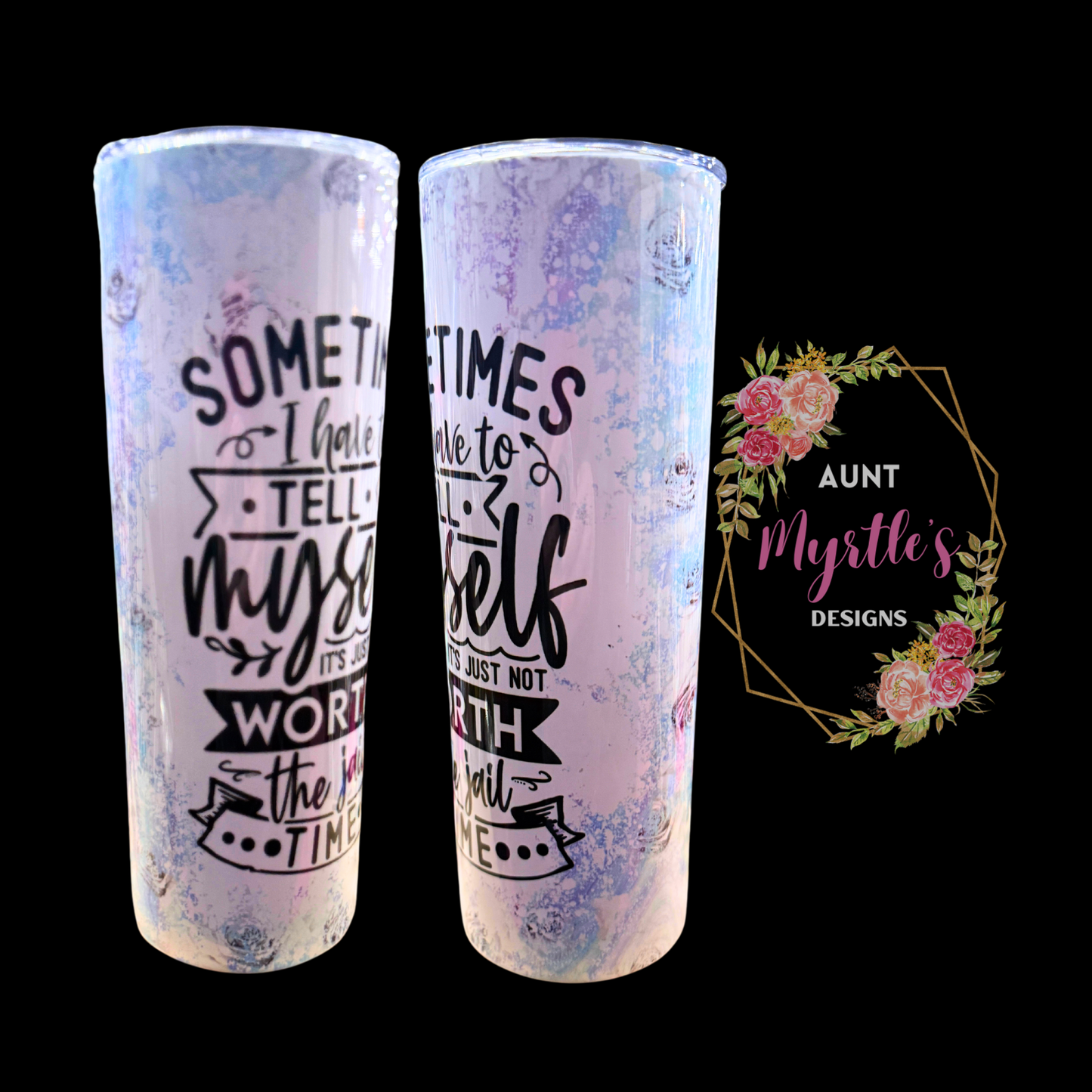RTS 00681 - It's not worth the jail time - 20oz skinny tumbler