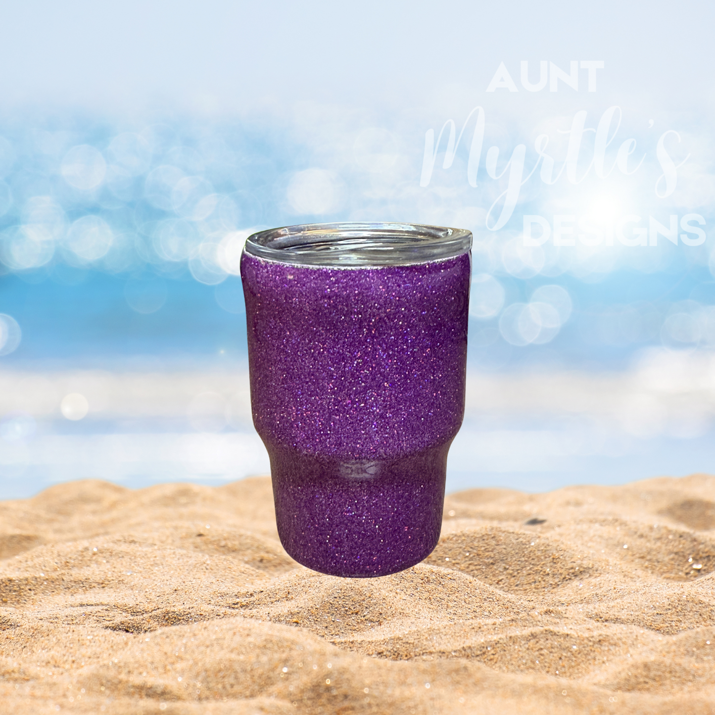 Glittered 3oz Shot Tumbler - Purple