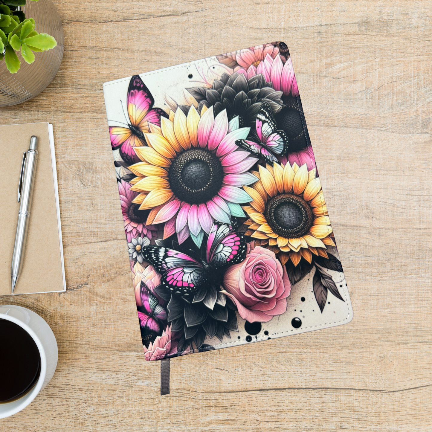 Journal - Pastel sunflower & butterflies (A5)