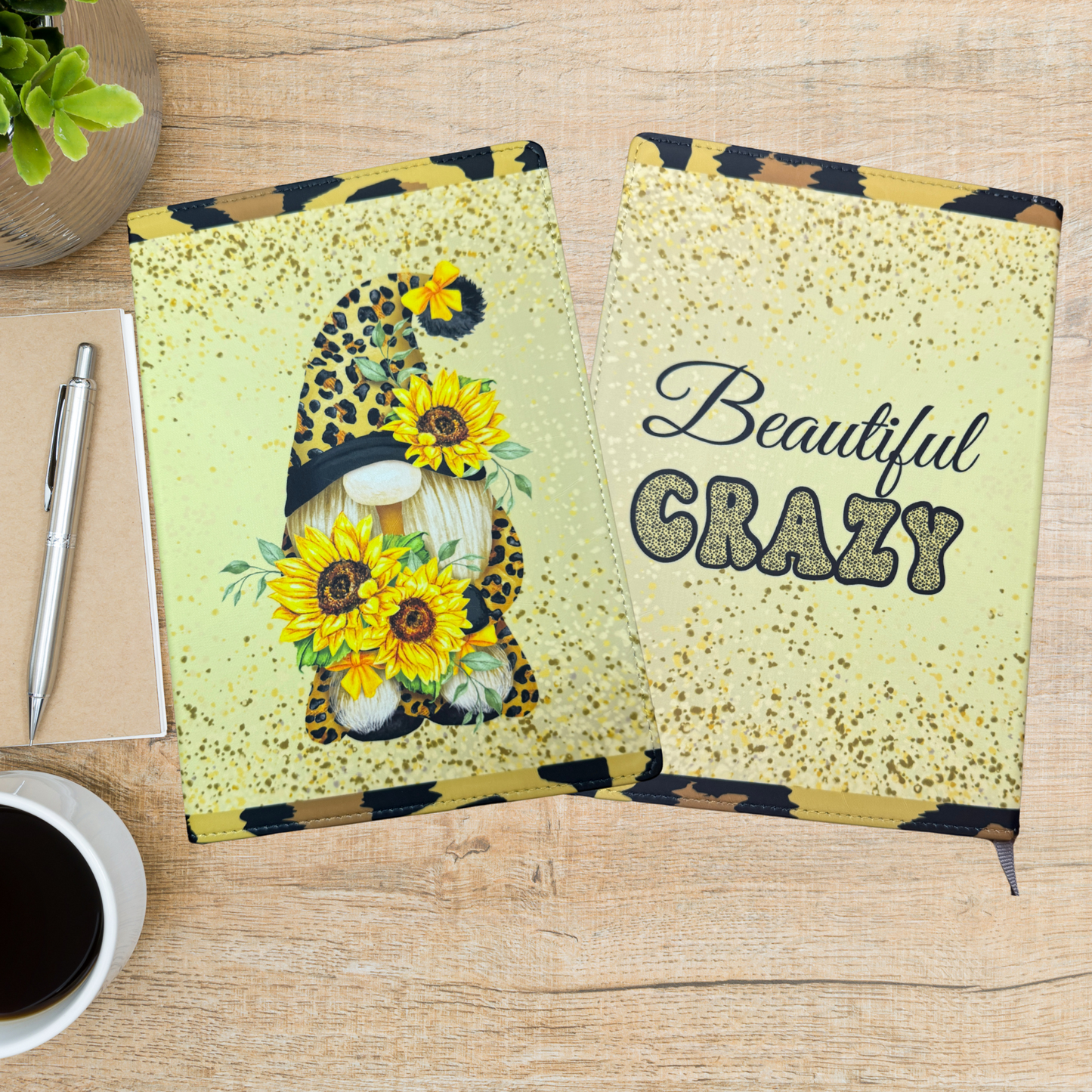 Journal - Sunflower gnome beautiful crazy (A5)