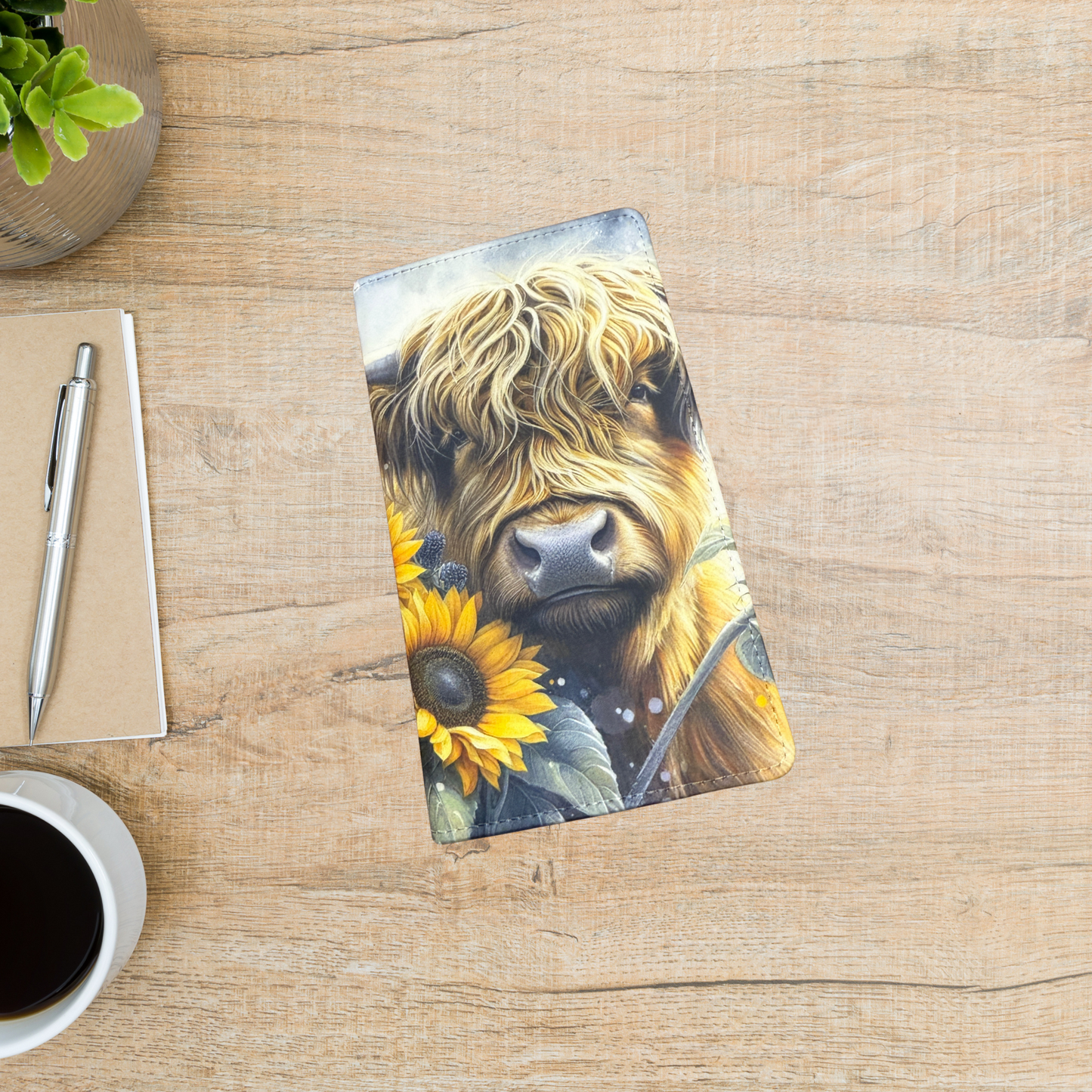 Journal - Highland and sunflowers (A6)