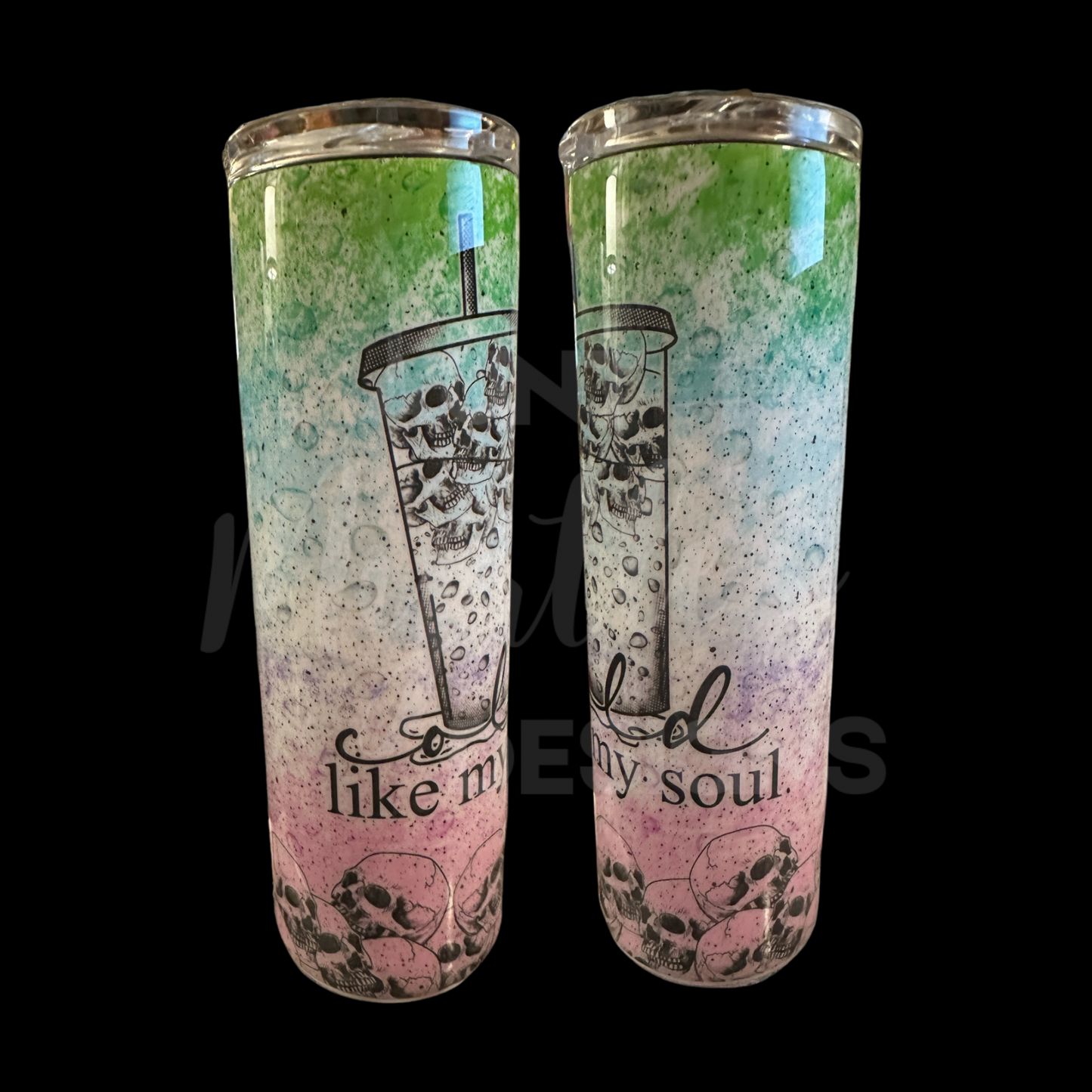 RTS 00637 - Cold like my soul - 30oz skinny tumbler