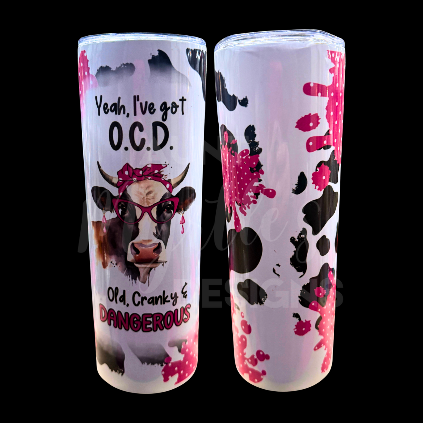 RTS 00638 - Old, Cranky and Dangerous - 20oz skinny tumbler