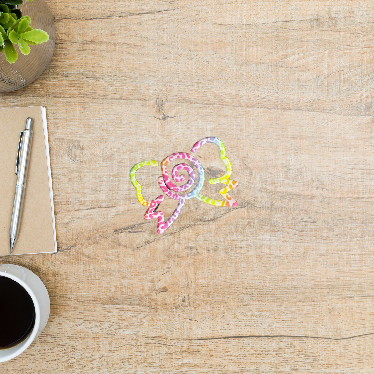 Acrylic bookmark - Leopard bow