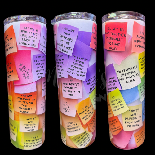 RTS 00837 - Sarcastic post it notes - 30oz skinny tumbler