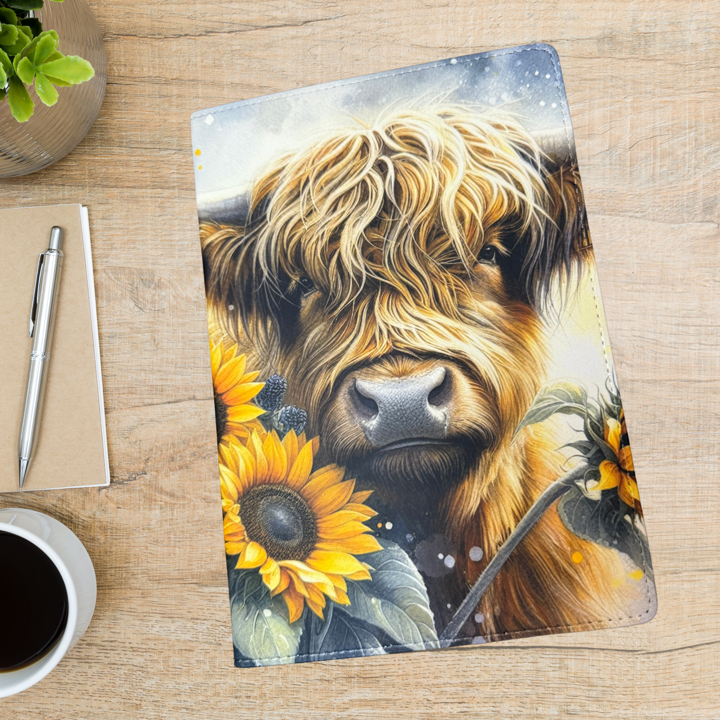Journal - Highland and sunflowers (A5)