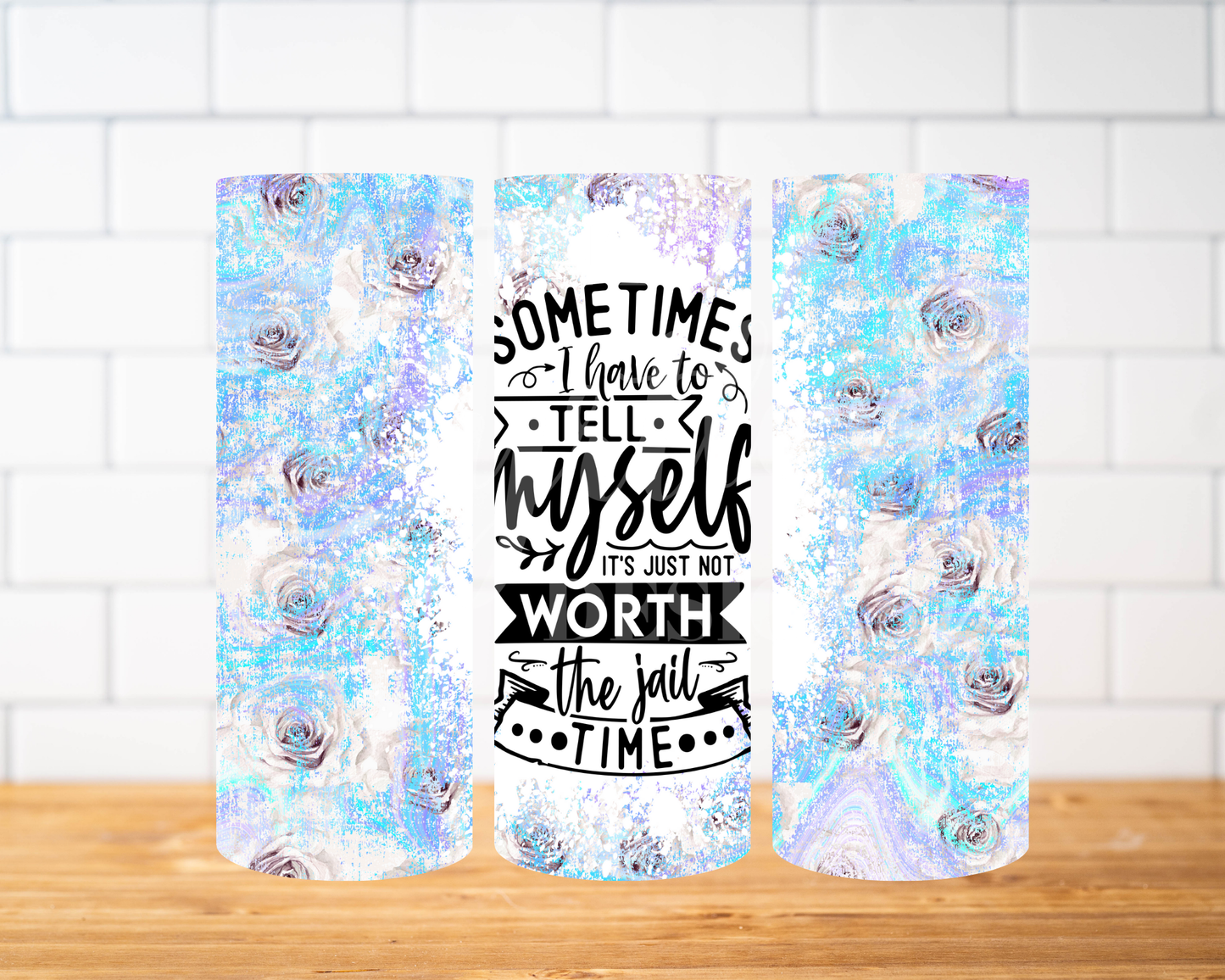RTS 00681 - It's not worth the jail time - 20oz skinny tumbler