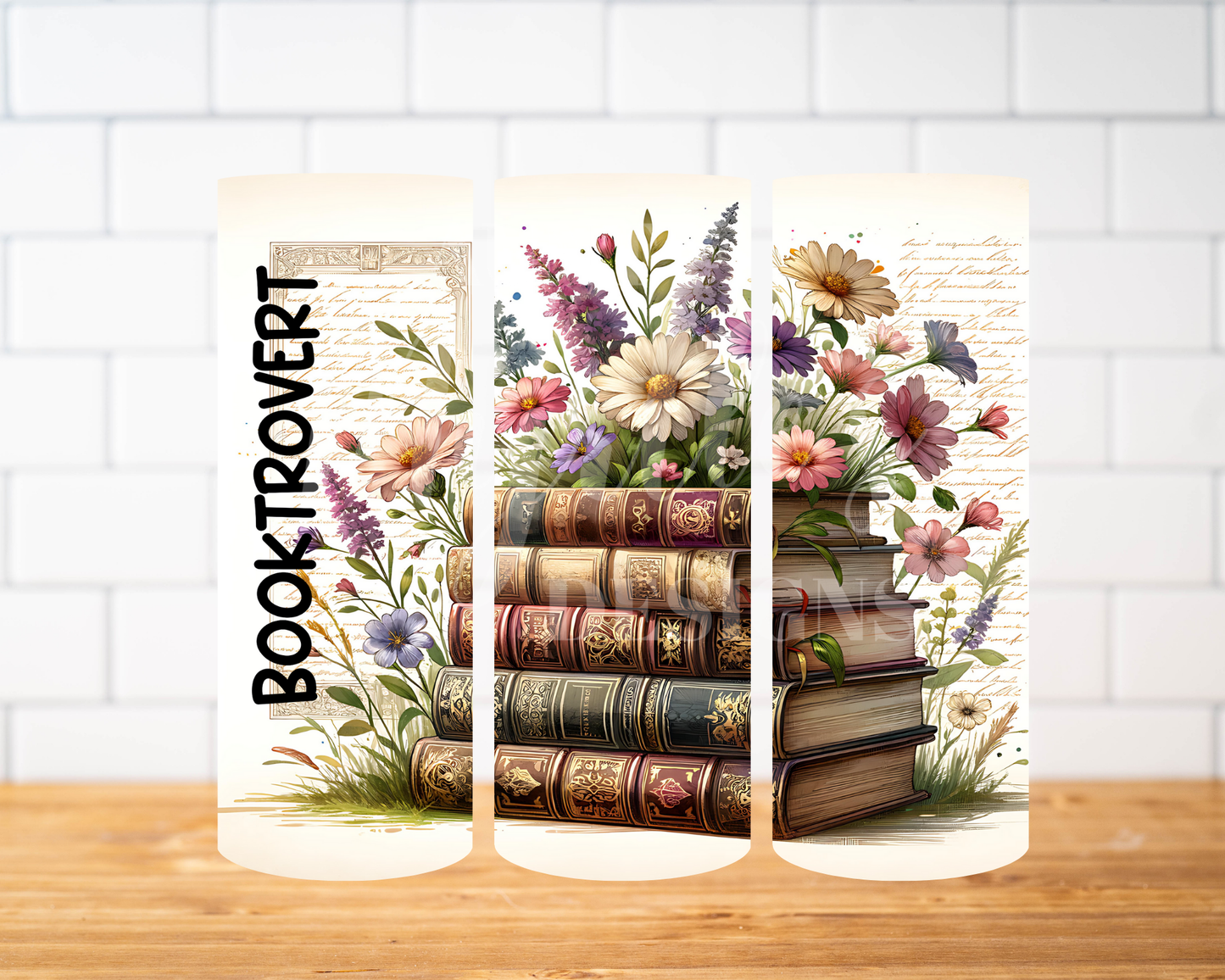 RTS 00906- Booktrovert - 30oz skinny tumbler