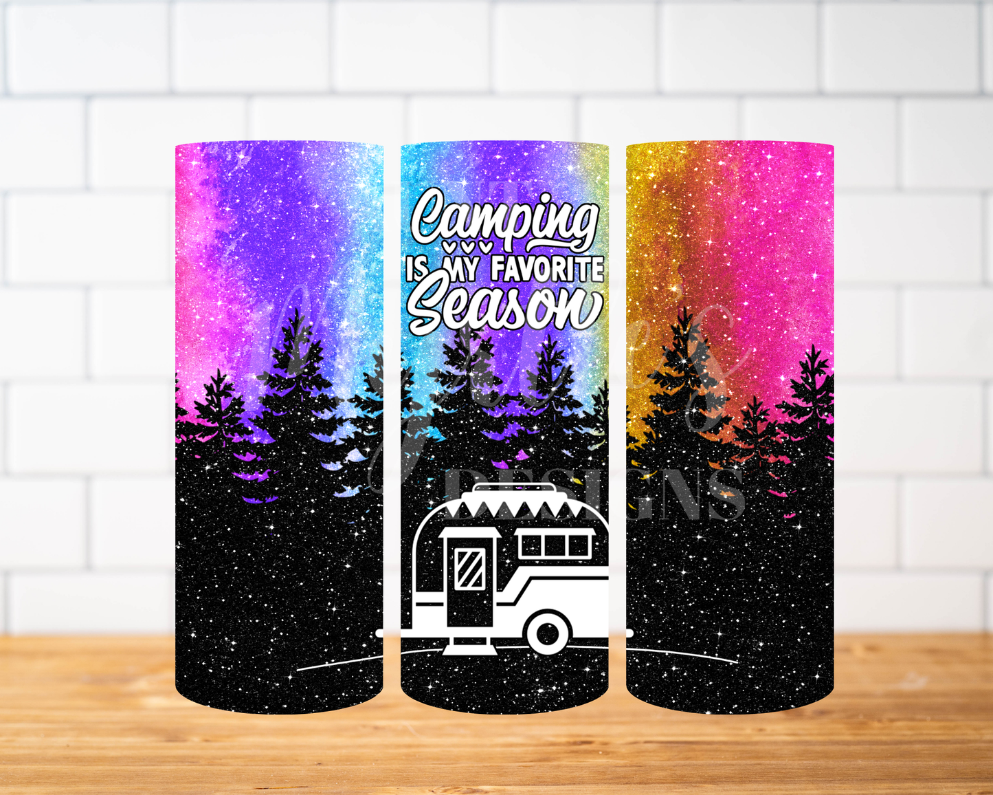 RTS 00519 - Camping favorite season - 20oz skinny tumbler