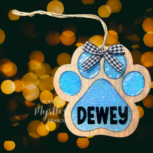 Custom Personalized Glitter Pet Ornaments