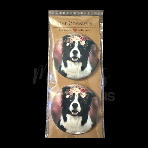 Car Coaster - Australian shepherd - black