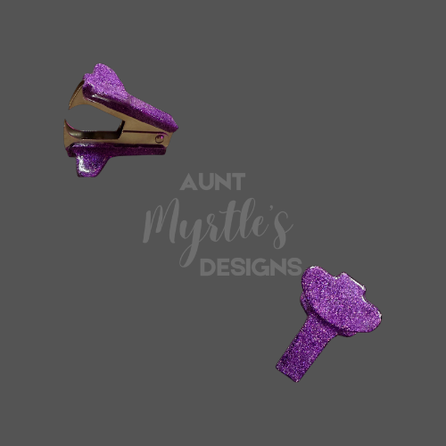Glittered Staple Remover - Purple