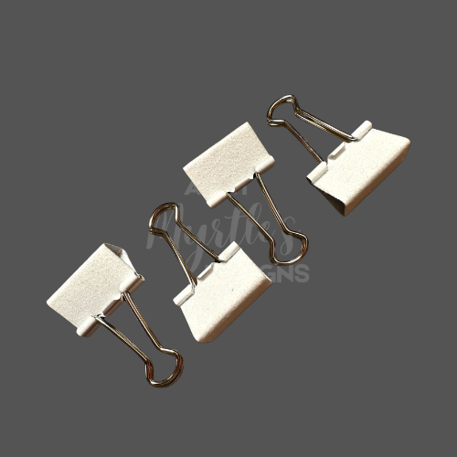 Glittered Paper Clips - White (Set of 4)