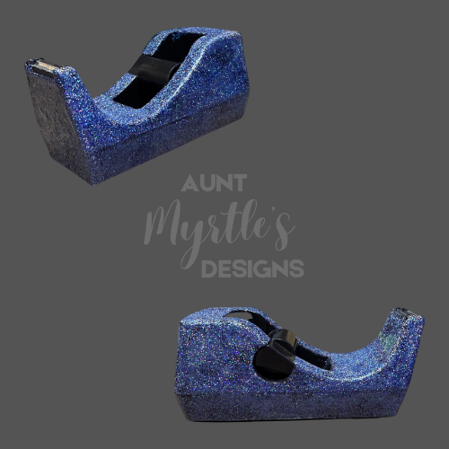 Glittered Tape Dispenser - Blue