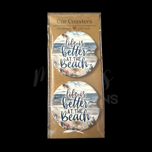 Car Coaster - Life is better at the beach