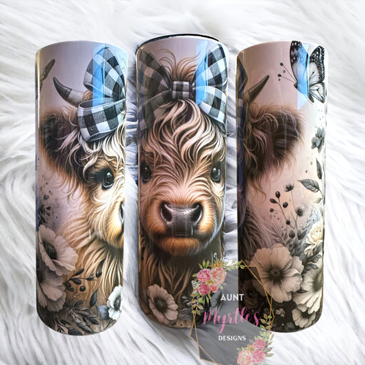 RTS 00680 - Plaid highland - 20oz skinny tumbler