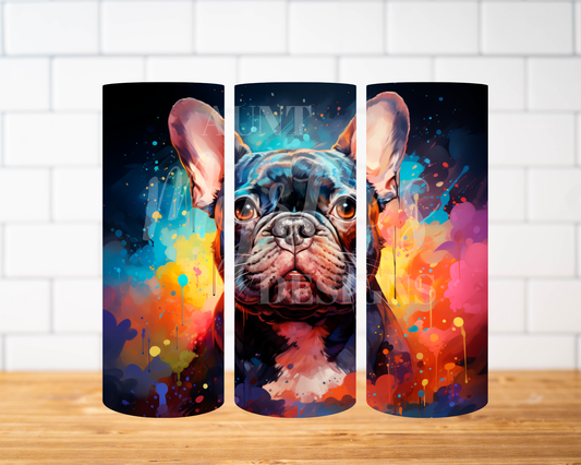 RTS 00489 - Frenchie - 30oz skinny tumbler