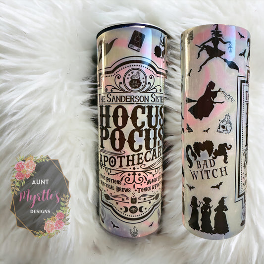 Ready to Ship 00656 - The sisters apothecary pastel - 20oz skinny tumbler