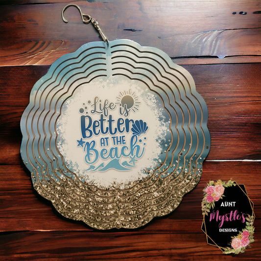 Wind Spinner 00153 - Life is better at the beach (blue)