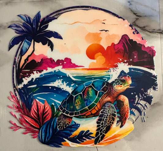 Sea turtle ocean (decal)