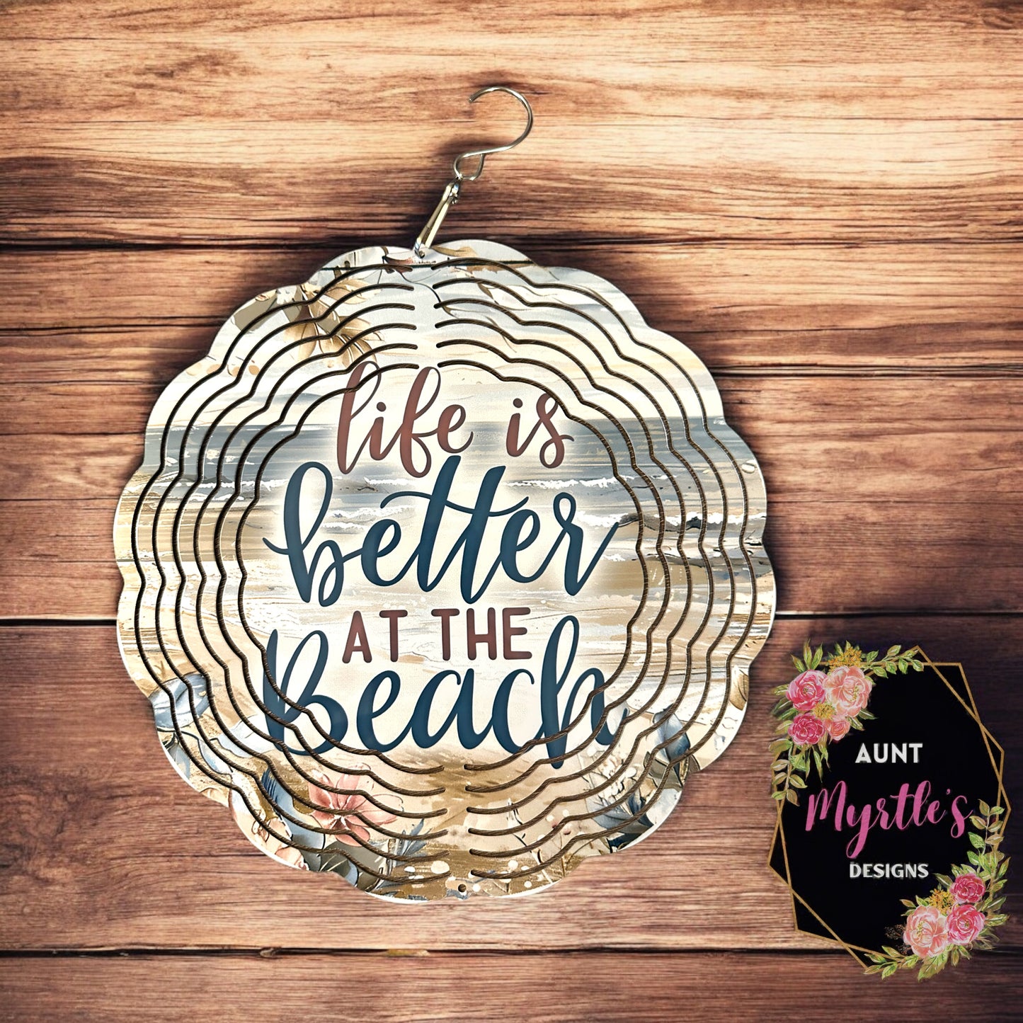 Wind Spinner 00628 - Life is better at the beach (tan)