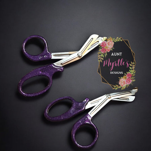 Glittered Bandage Scissors - Purple