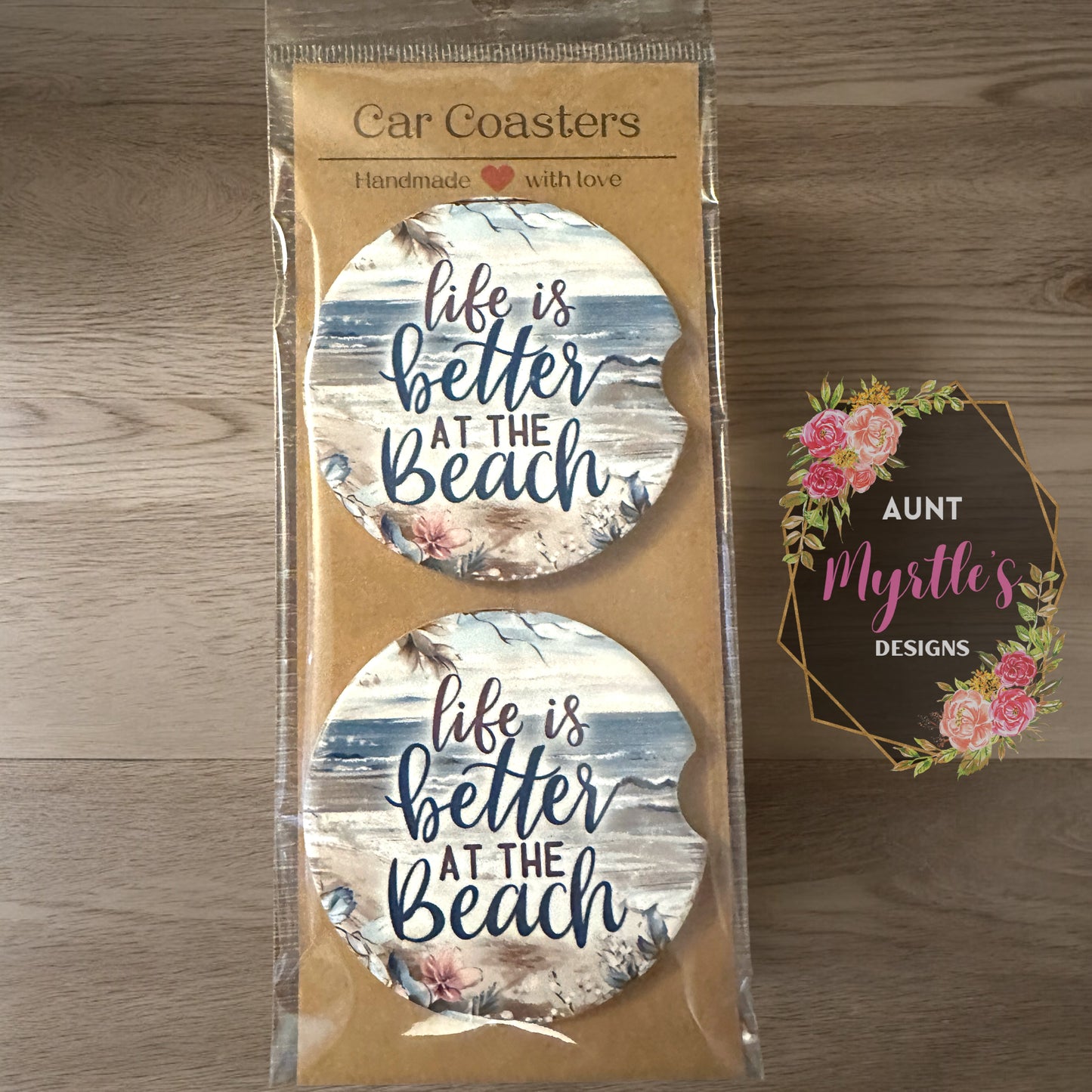 Car Coaster - Life is better at the beach