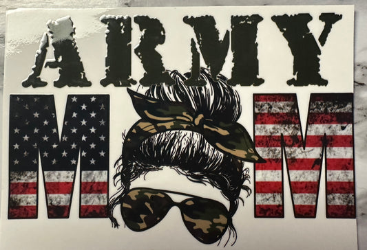 Army mom (large decal)