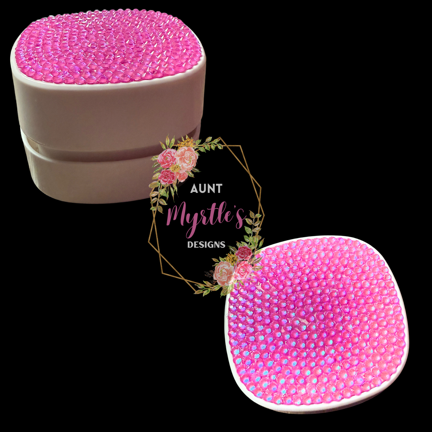 Rhinestoned Desk Vacuum - Pink
