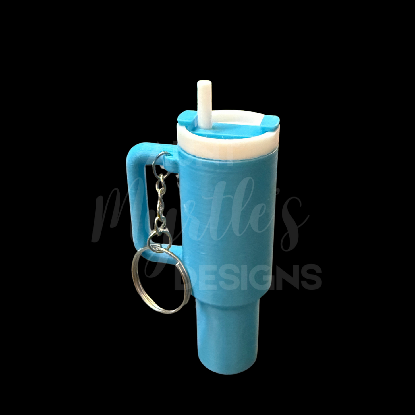 40oz Dupe KeyChain w/Chapstick holder - Light blue