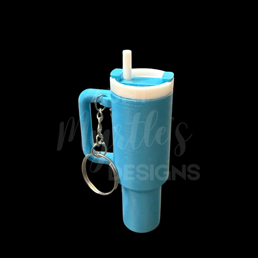 40oz Dupe KeyChain w/Chapstick holder - Light blue