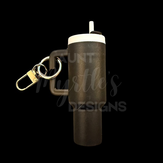 40oz Dupe KeyChain w/Chapstick holder - Black