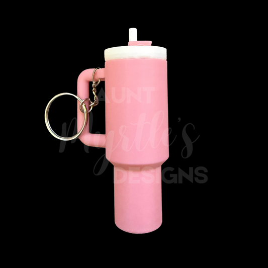 40oz Dupe KeyChain w/Chapstick holder - Light pink