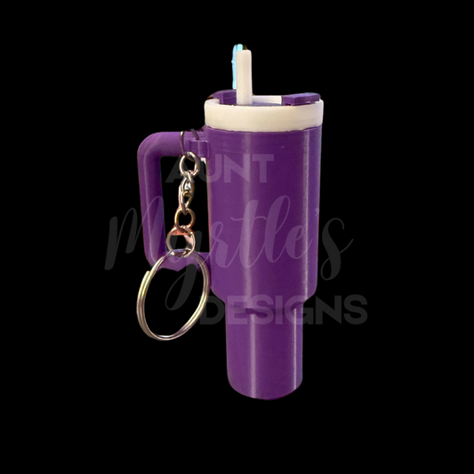 40oz Dupe KeyChain w/Chapstick holder - Dark purple