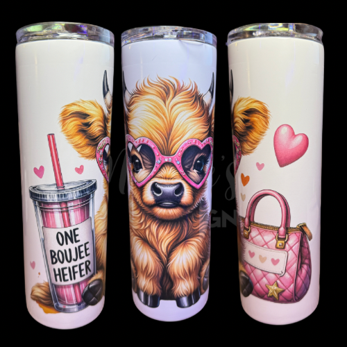 RTS 00742 - One bougie heifer - 30oz skinny tumbler