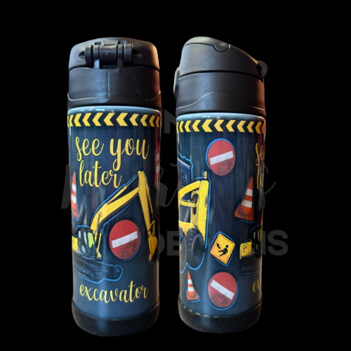 RTS 00540 - See ya later excavator - 12oz blue kids cup