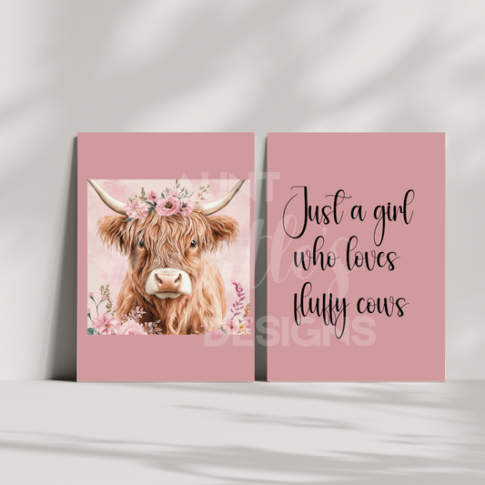 Journal - Just a girl who loves fluffy cows (A5)