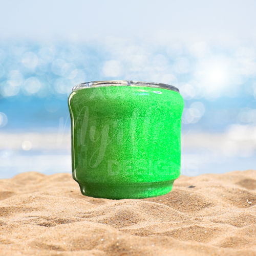 Glittered 4oz Shot Tumbler - Neon green