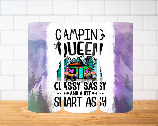 RTS 00481 - Camping Queen - 20oz skinny tumbler