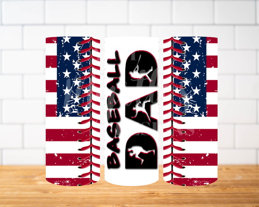RTS 00596 - Baseball dad - 30oz skinny tumbler