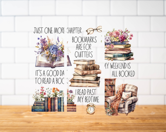 RTS 00923 - Bookmarks are for quitters - 20oz skinny tumbler