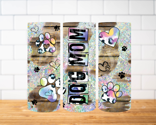 RTS 00909- Dog mom shiplap - 30oz skinny tumbler