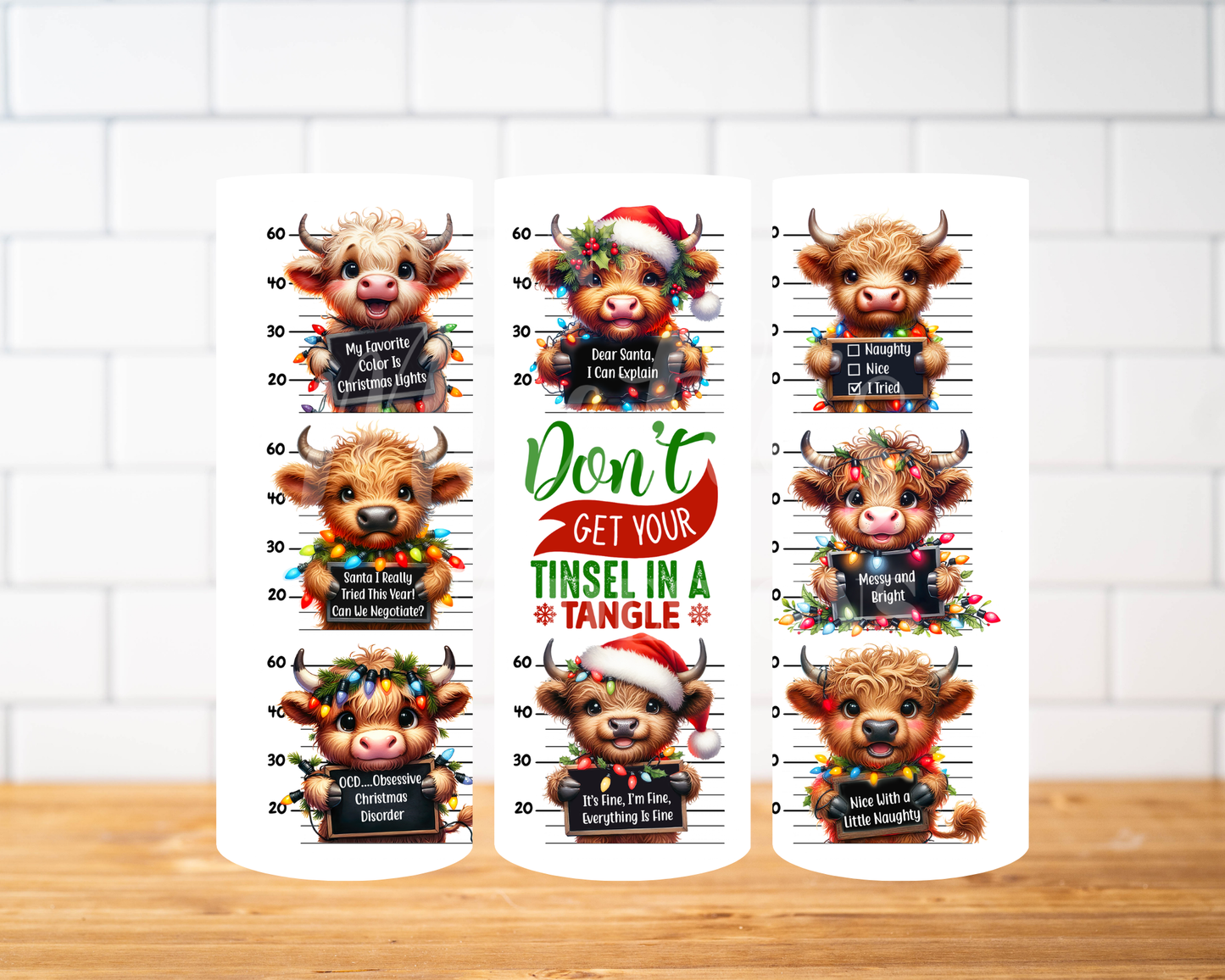 RTS 00924 - Don't get your tinsel in a tangle- 20oz skinny tumbler