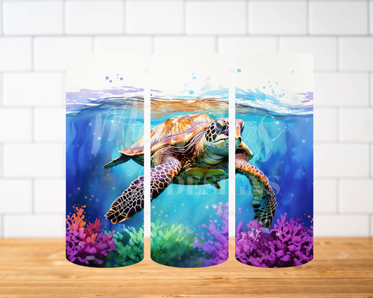 RTS 00643 - Sea turtle - 30oz skinny tumbler