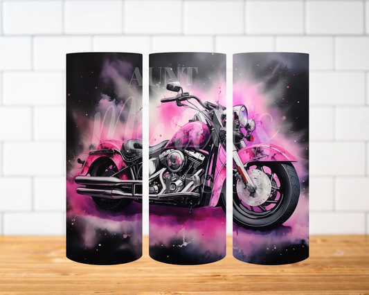RTS 00654 - Biker chick - 20oz skinny tumbler