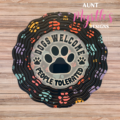 Wind Spinner 00891 - Dogs welcome people tolerated